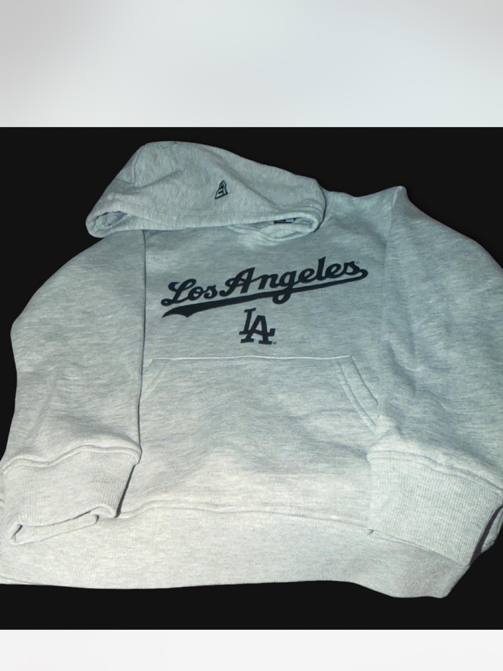New Era Los Angeles Hoodie - Heather Gray with Navy Logo